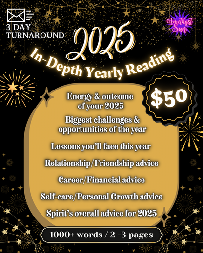 2025 Yearly Reading || Standard ($25) OR In-Depth ($50)